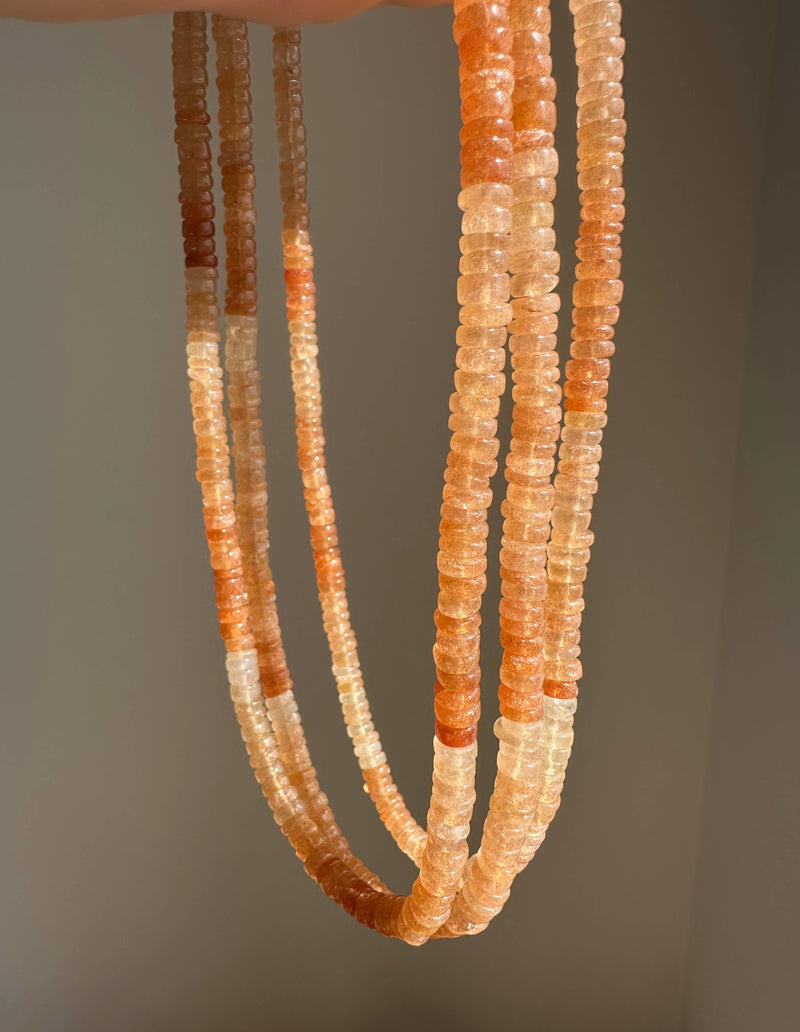 Peach Ombre Quartz Necklace