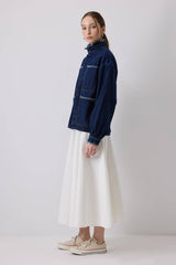 Whipstitch Utility Denim Jacket