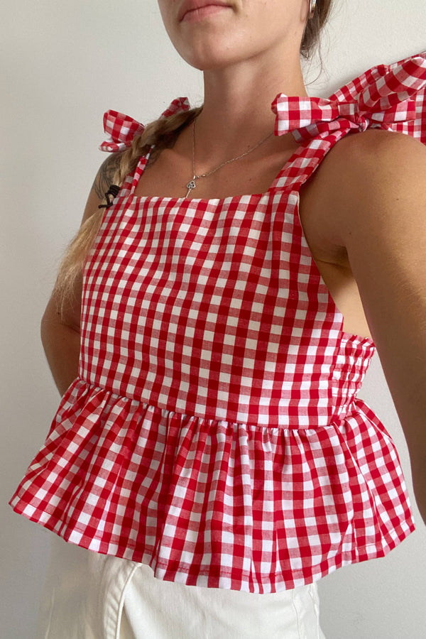 Sofia Gingham Top