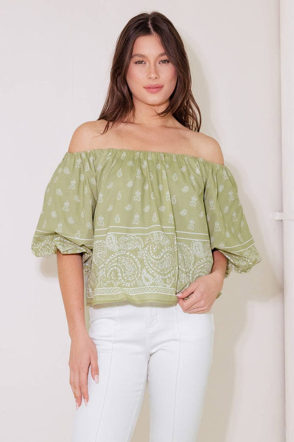 Bandana Print Top
