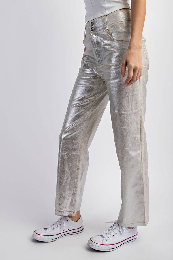 Silver Foil Jeans