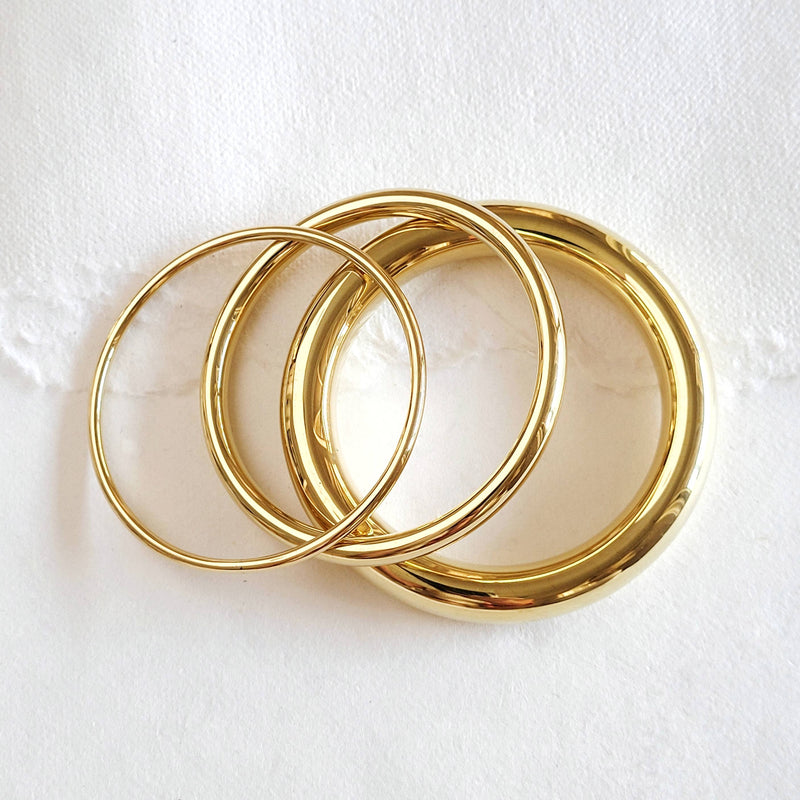 Brass Simplicity Bangle Set