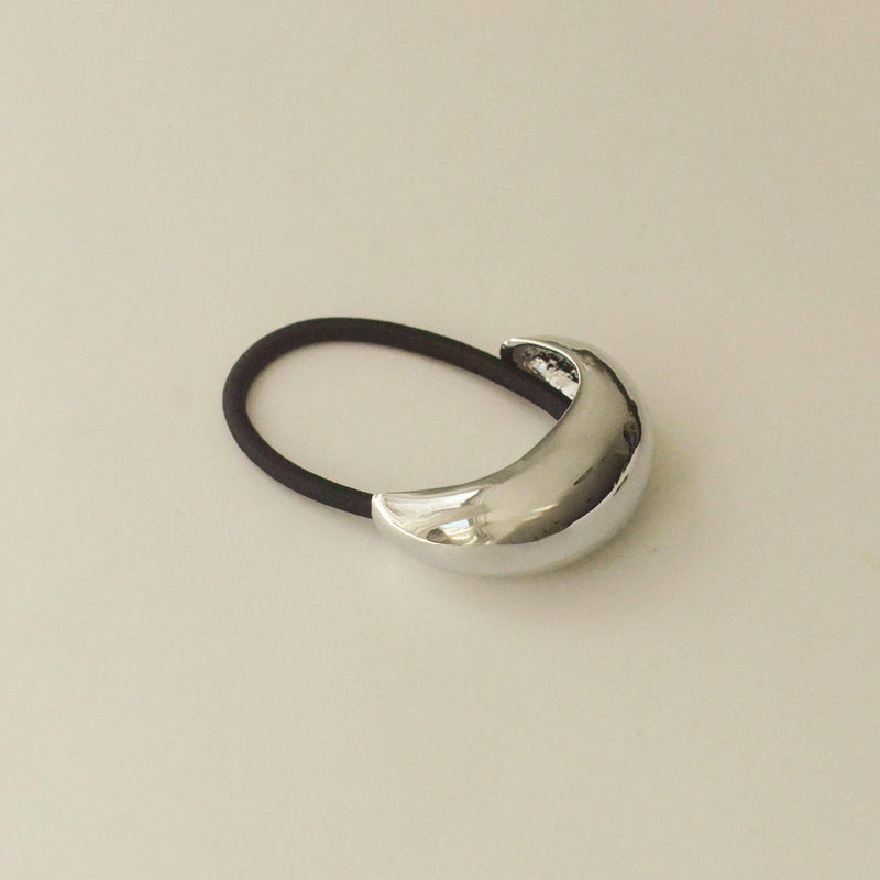 Narrow Crescent Metal Cuff Hair Tie