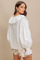 Ruffle Long Sleeve Top
