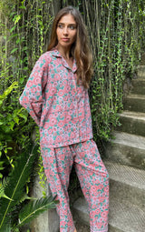 Women's Block Printed Pajama Set