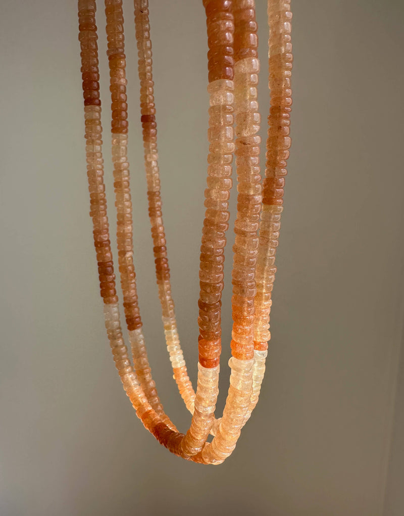 Peach Ombre Quartz Necklace