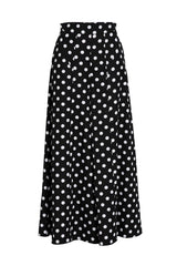 Polka Dot Printed Flare Wide Leg Pants