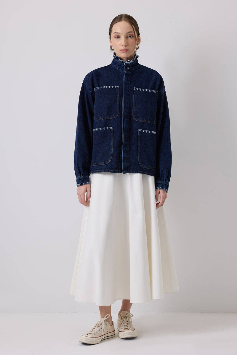 Whipstitch Utility Denim Jacket