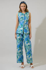 Willa Floral Jacquard Wide Leg Pants