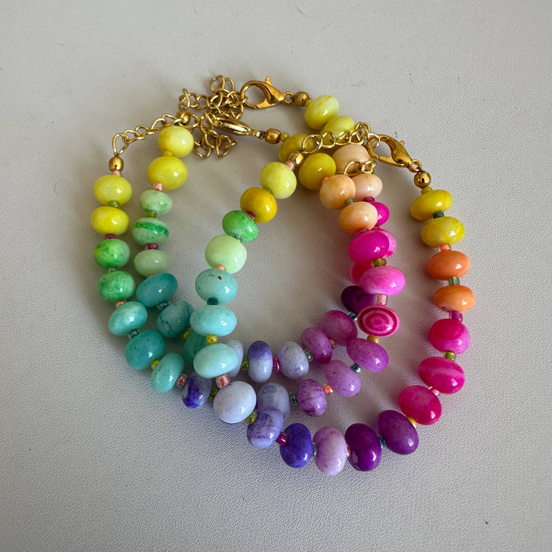 Pastel Rainbow Peruvian Opal Bracelet