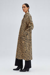 Zebra Patterned Trenchcoat