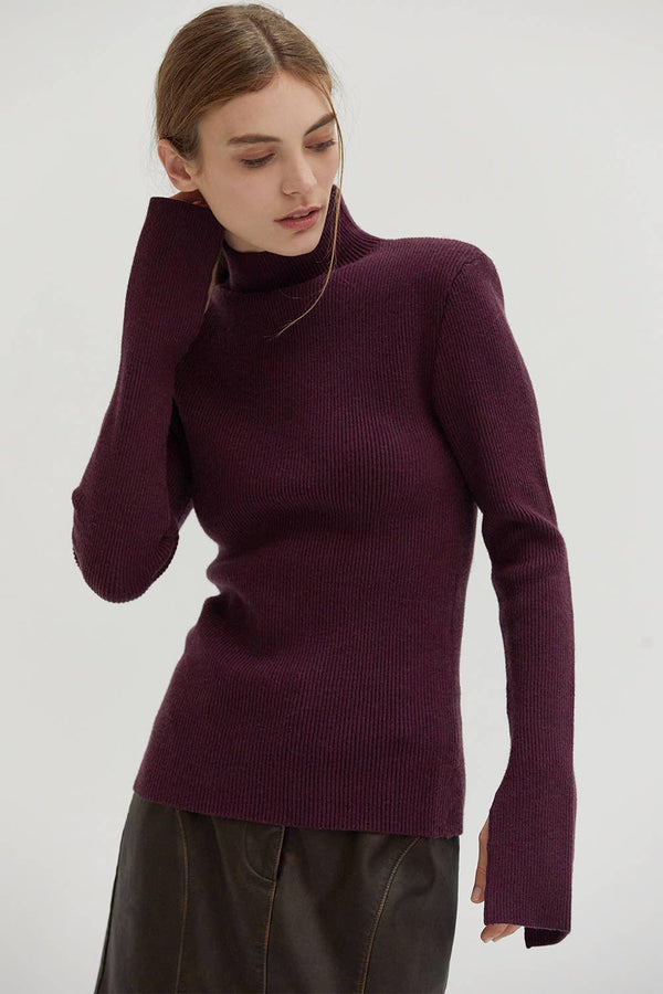 Mock Neck Sweater Top