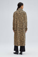 Zebra Patterned Trenchcoat