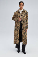 Zebra Patterned Trenchcoat