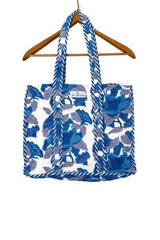 Reversible Quilted Block Printed Beach Bag