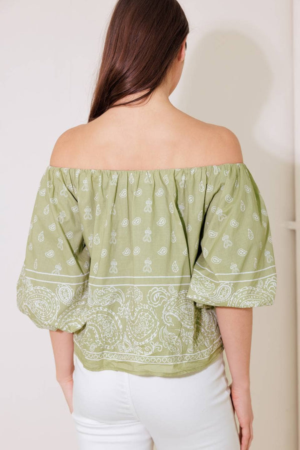 Bandana Print Top