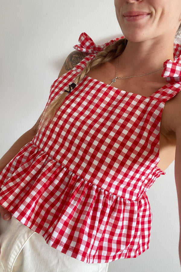 Sofia Gingham Top