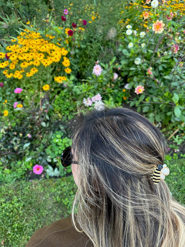 Hand-painted Mini Bee Claw Hair Clip