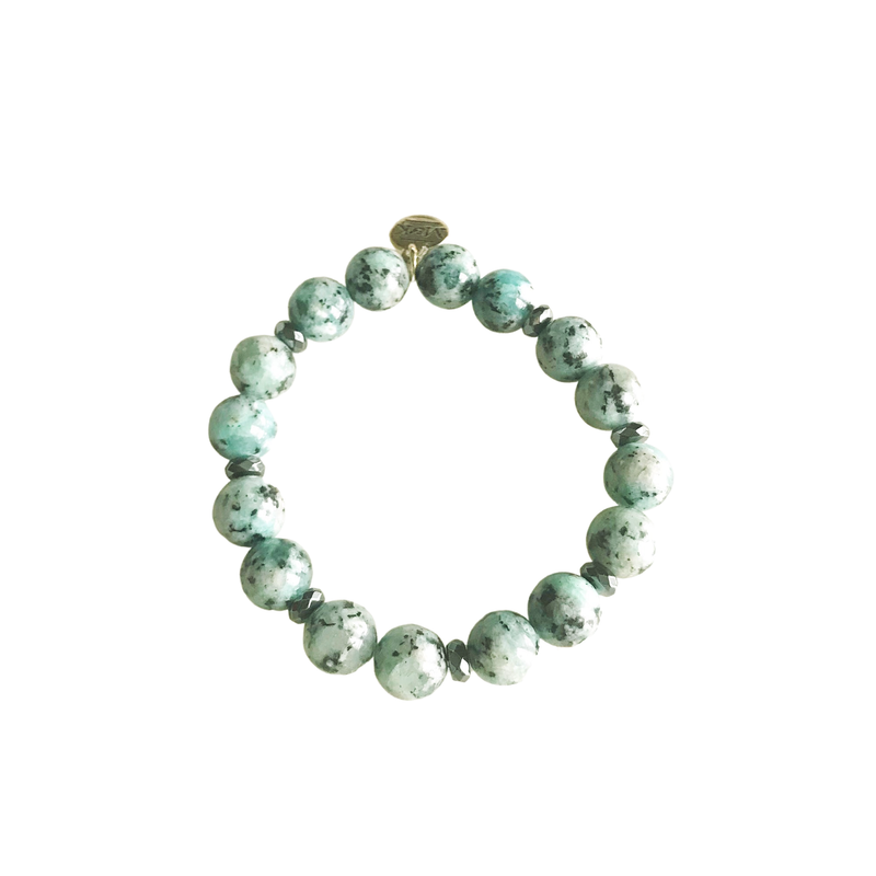 Sesame Jade Stretch Bracelet