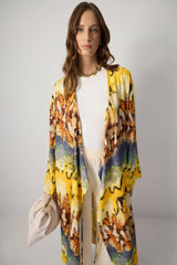 Boho Tie-Dye Longline Kimono Jacket