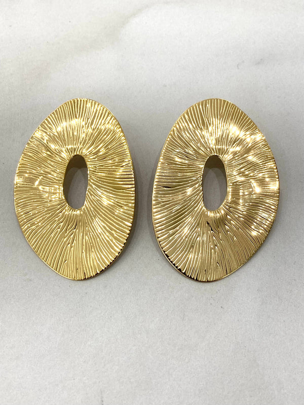 Otis Stainless Steel Round Earrings