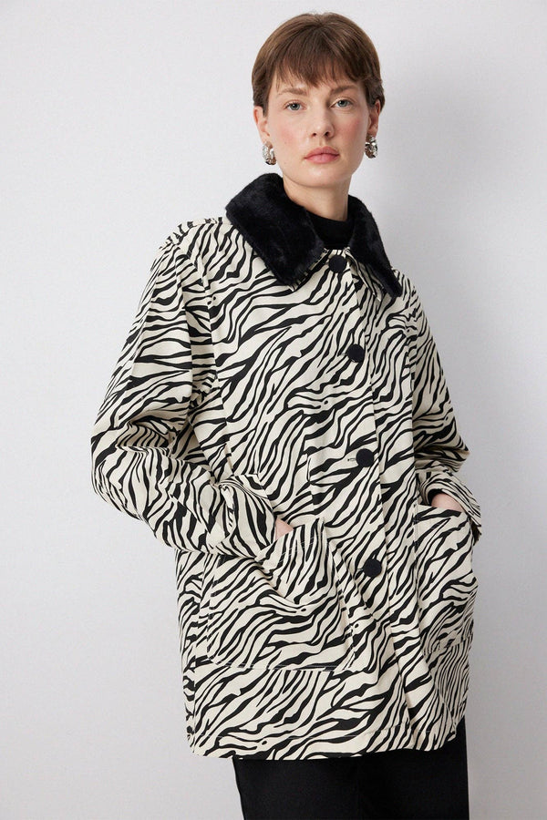 Zebra Patterned Jacket