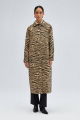 Zebra Patterned Trenchcoat