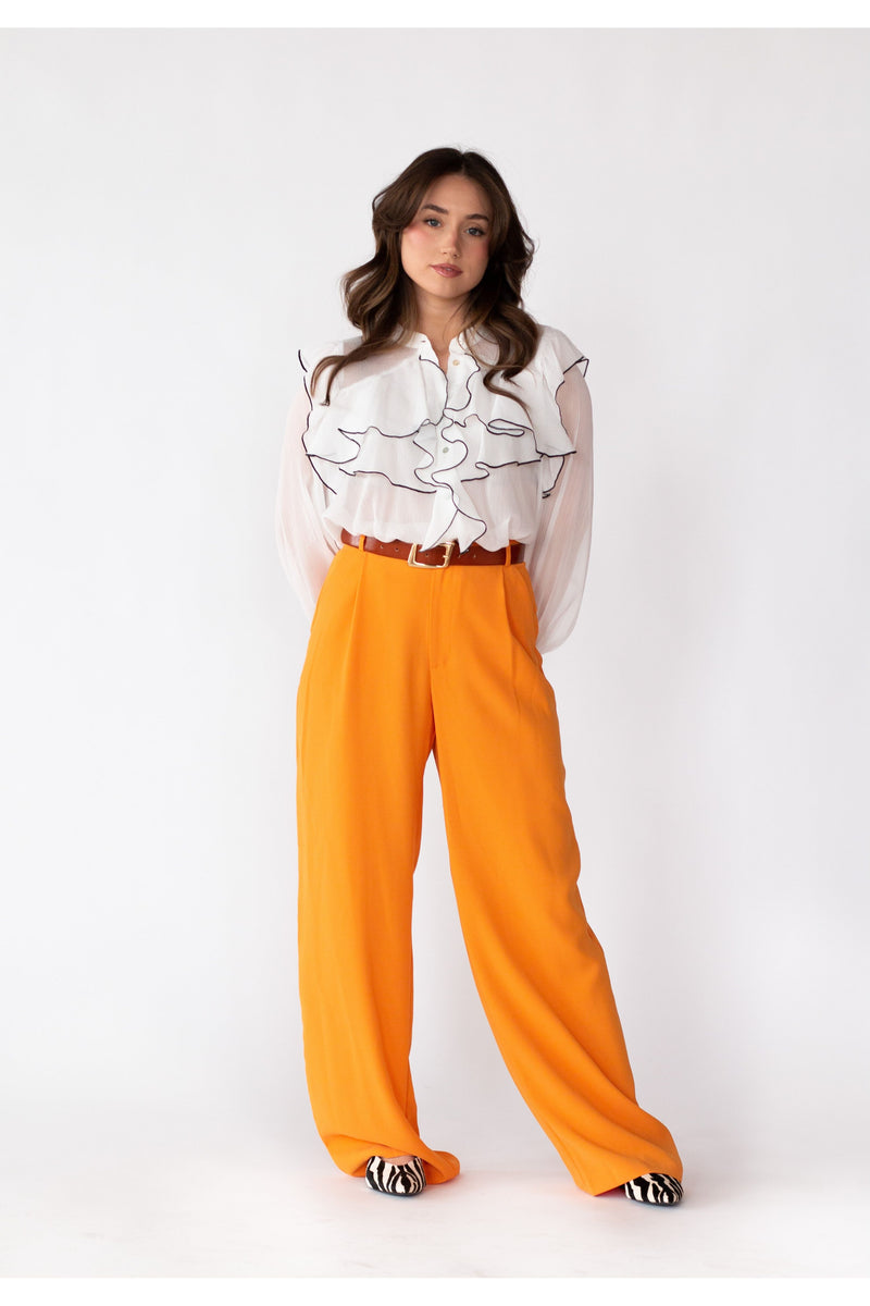 High waisted trousers