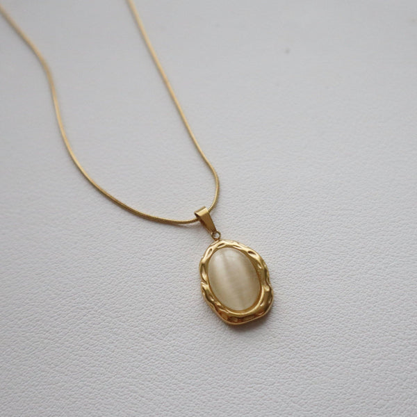 Cat Eye Opal Necklace | Pendant Necklace