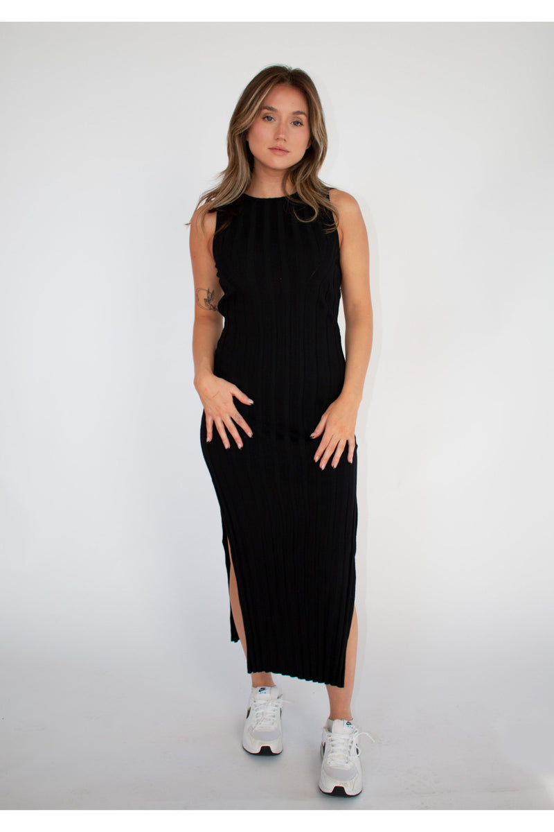 Black Body Con Midi Dress