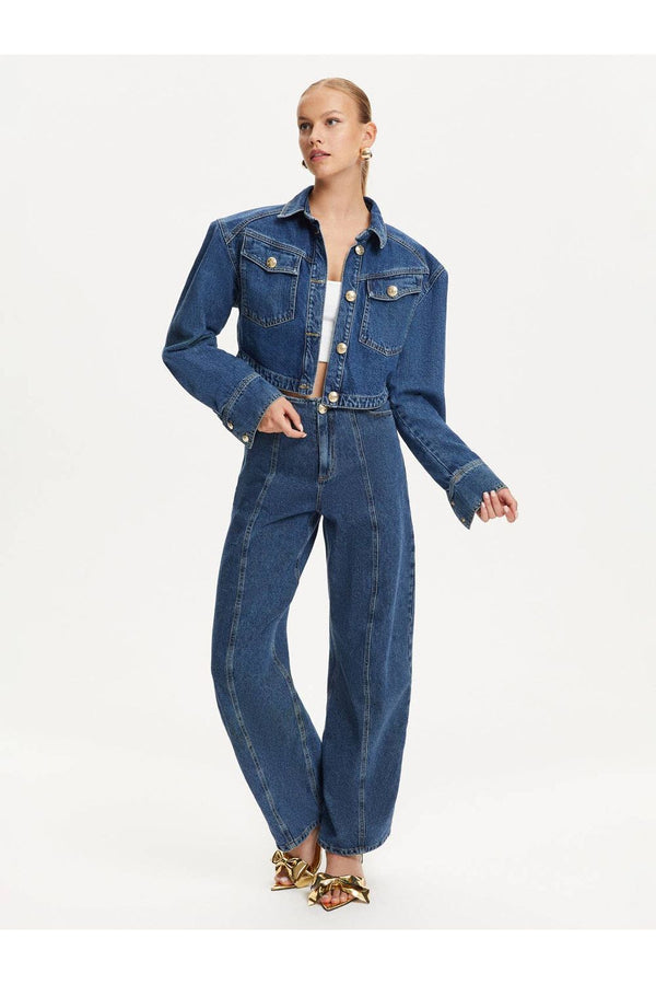 High-Waist Balloon Jeans