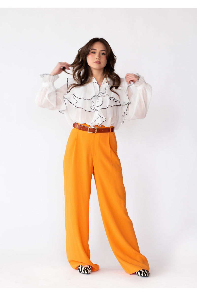 High waisted trousers