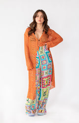 Wide leg Printed Pant