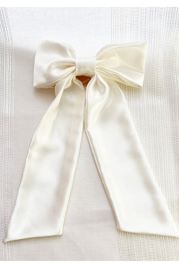 Satin Bow with Barrette